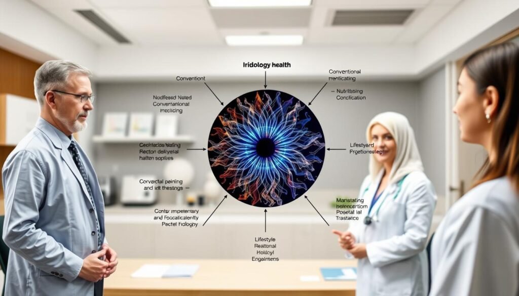 Approccio integrato alla salute che include l'iridologia come componente