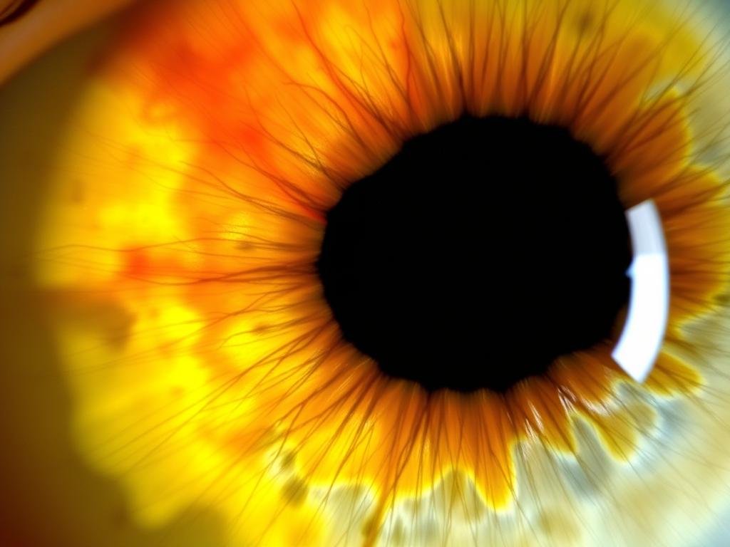 Cambios de color en el iris que indican diferentes tipos de inflamación