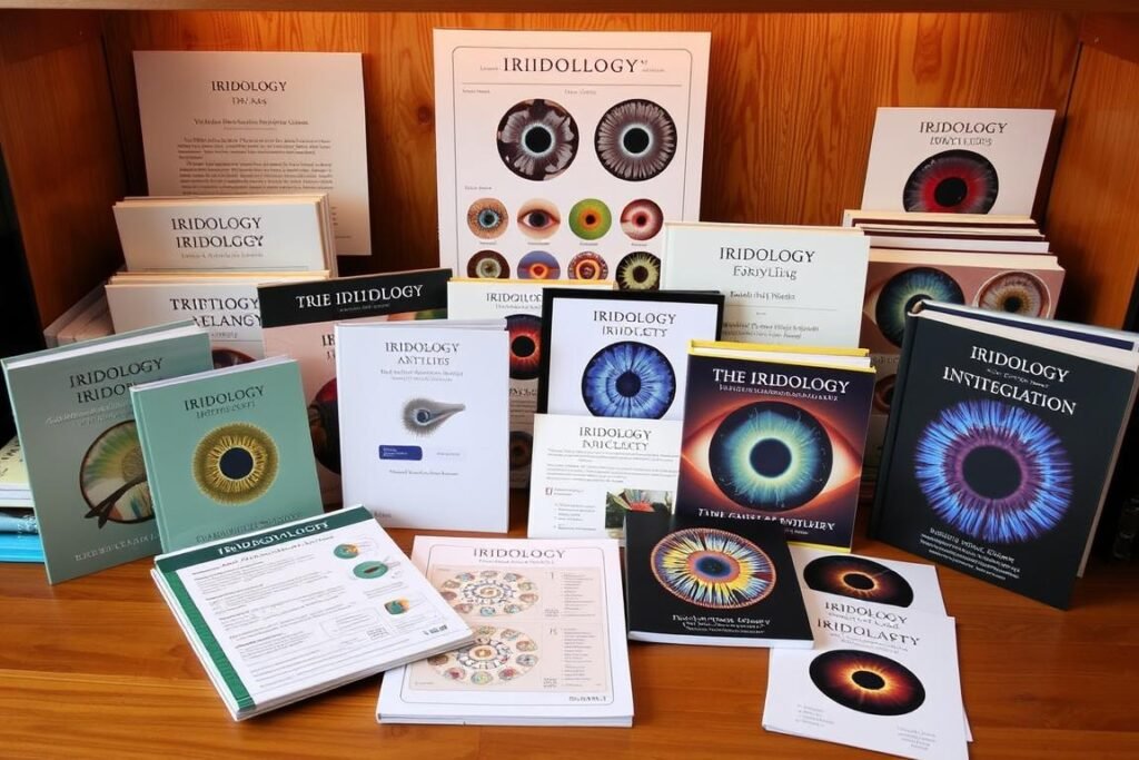 Collezione di libri e risorse educative sull'iridologia