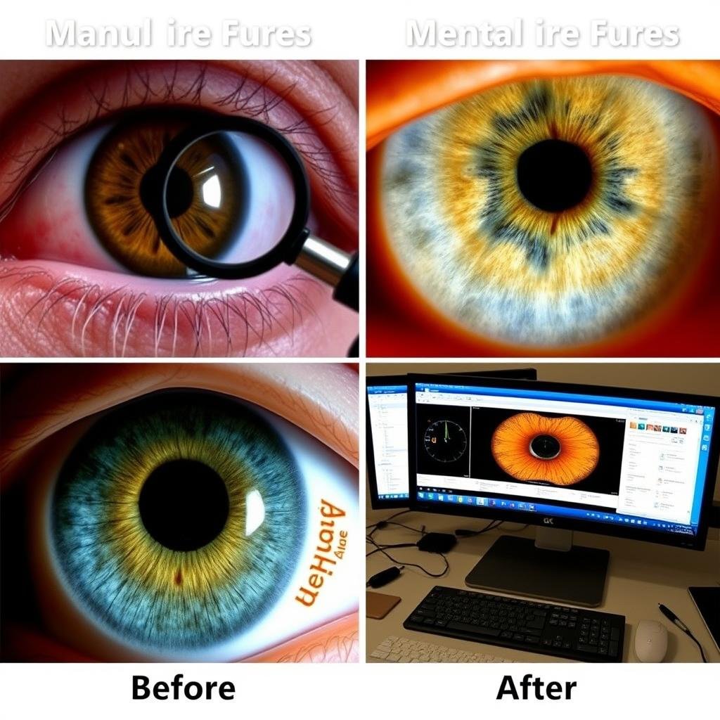 Comparación de análisis manual vs digital de iris