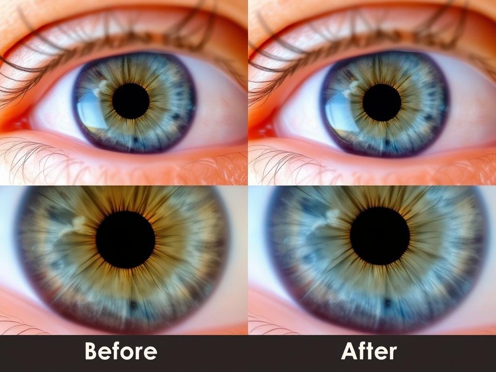 Comparación de imágenes de iris para seguimiento de progreso