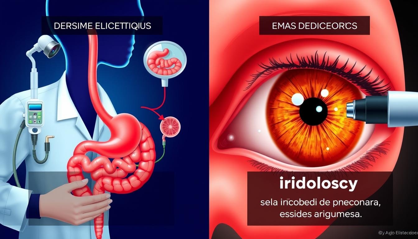 Comparación entre análisis médico convencional y análisis por Iridología mapa