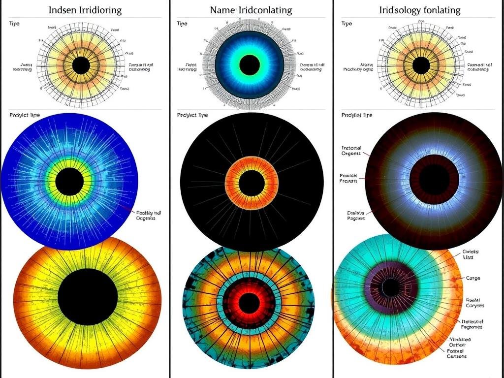Comparación entre mapas iridológicos de diferentes escuelas y tradiciones