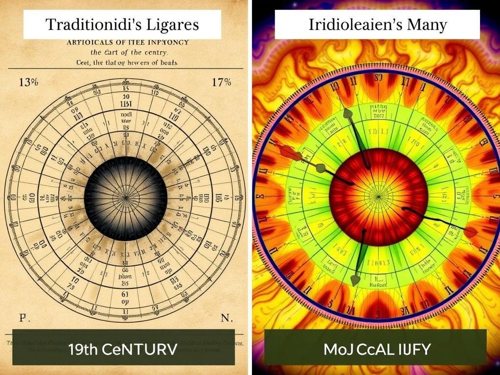 Comparación entre un mapa de iridología tradicional y uno moderno Comparación entre un mapa de iridología tradicional y uno moderno