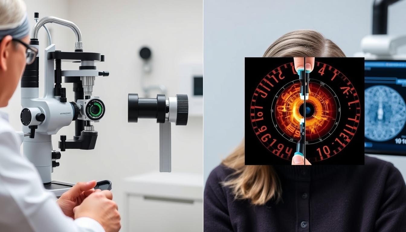 Comparación visual entre iridología y otros métodos diagnósticos convencionales