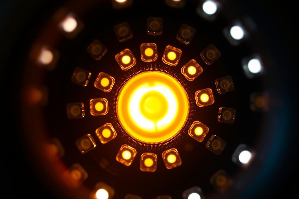 Detalle del sistema de iluminación LED de una Cámara de Iridología Detalle del sistema de iluminación LED de una Cámara de Iridología