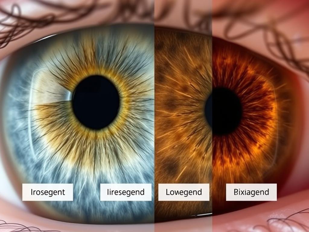 Diferentes colores y pigmentaciones en el iris analizados mediante cromodiagnóstico