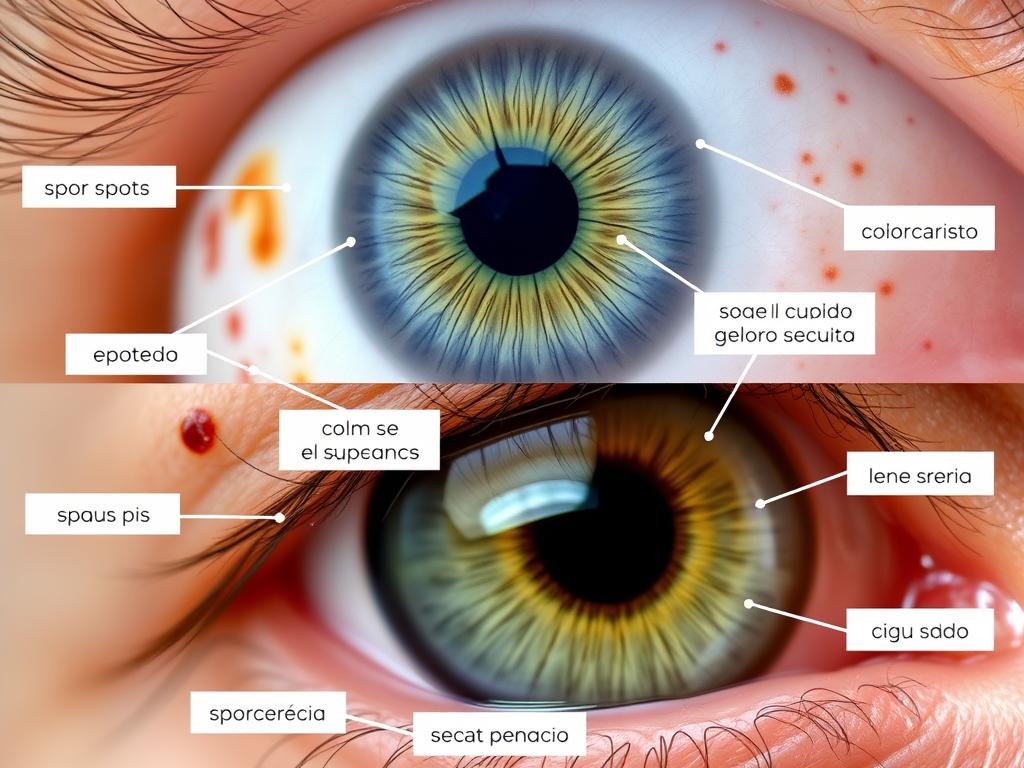 Diferentes marcas y colores en el iris y su significado en iridología