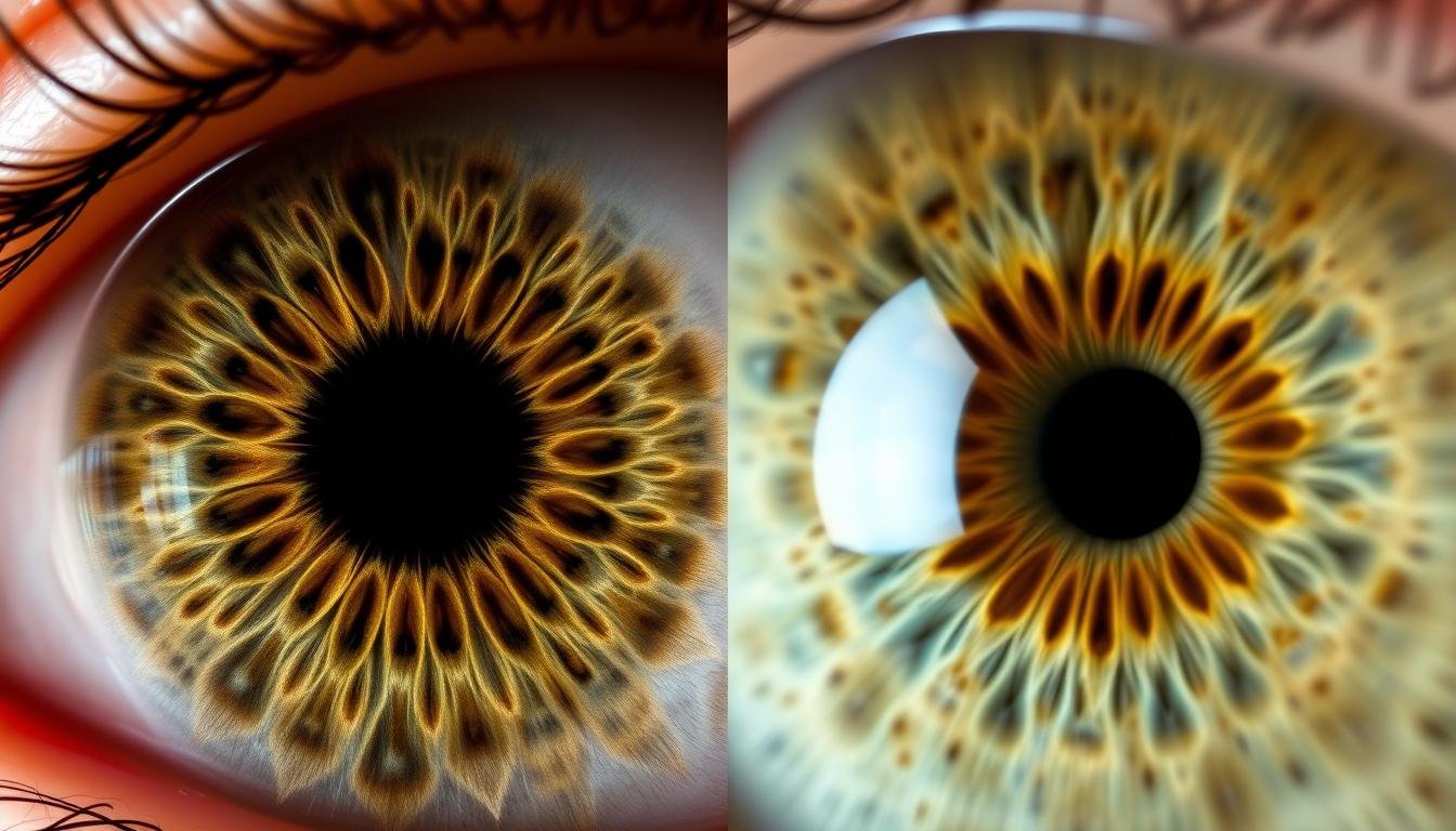 Diferentes patrones en el iris que un iridólogo puede interpretar para evaluar la salud