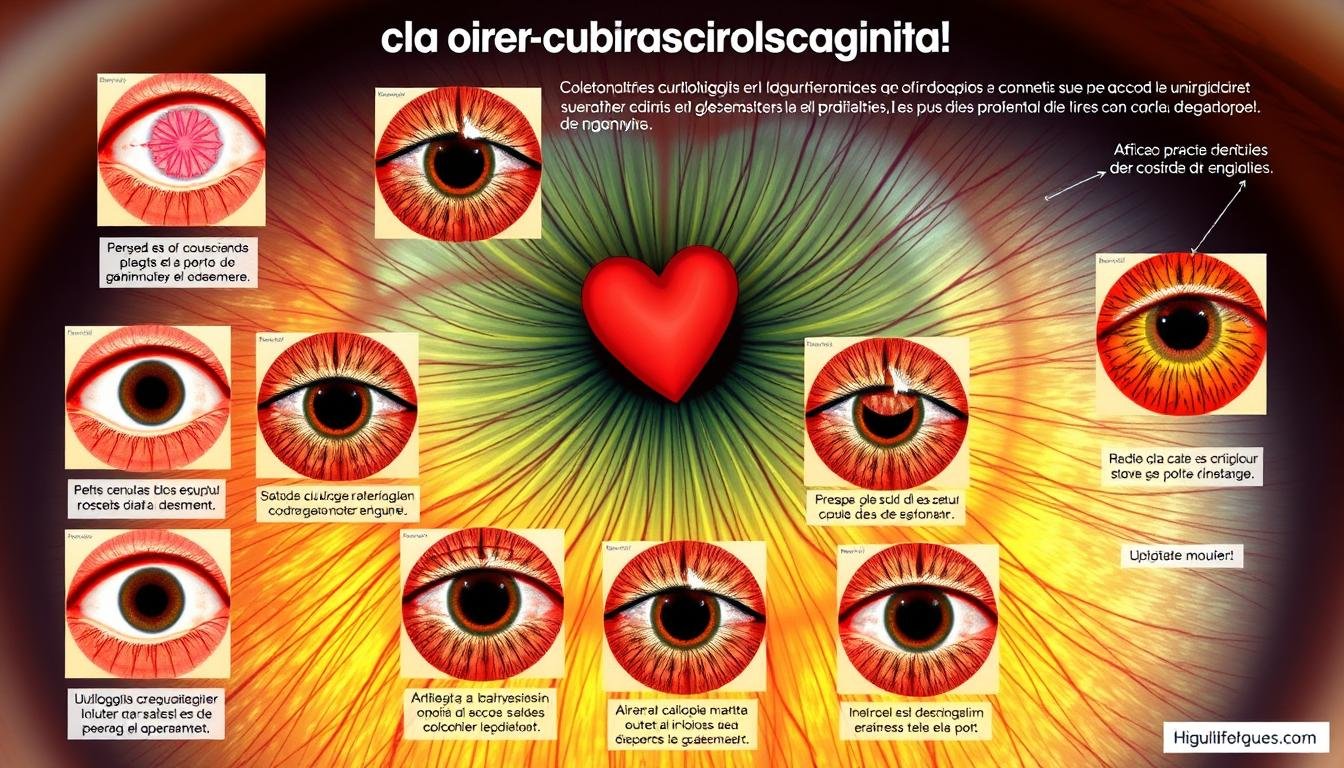 Diferentes signos iridológicos asociados a problemas cardiovasculares según el mapa de iridología