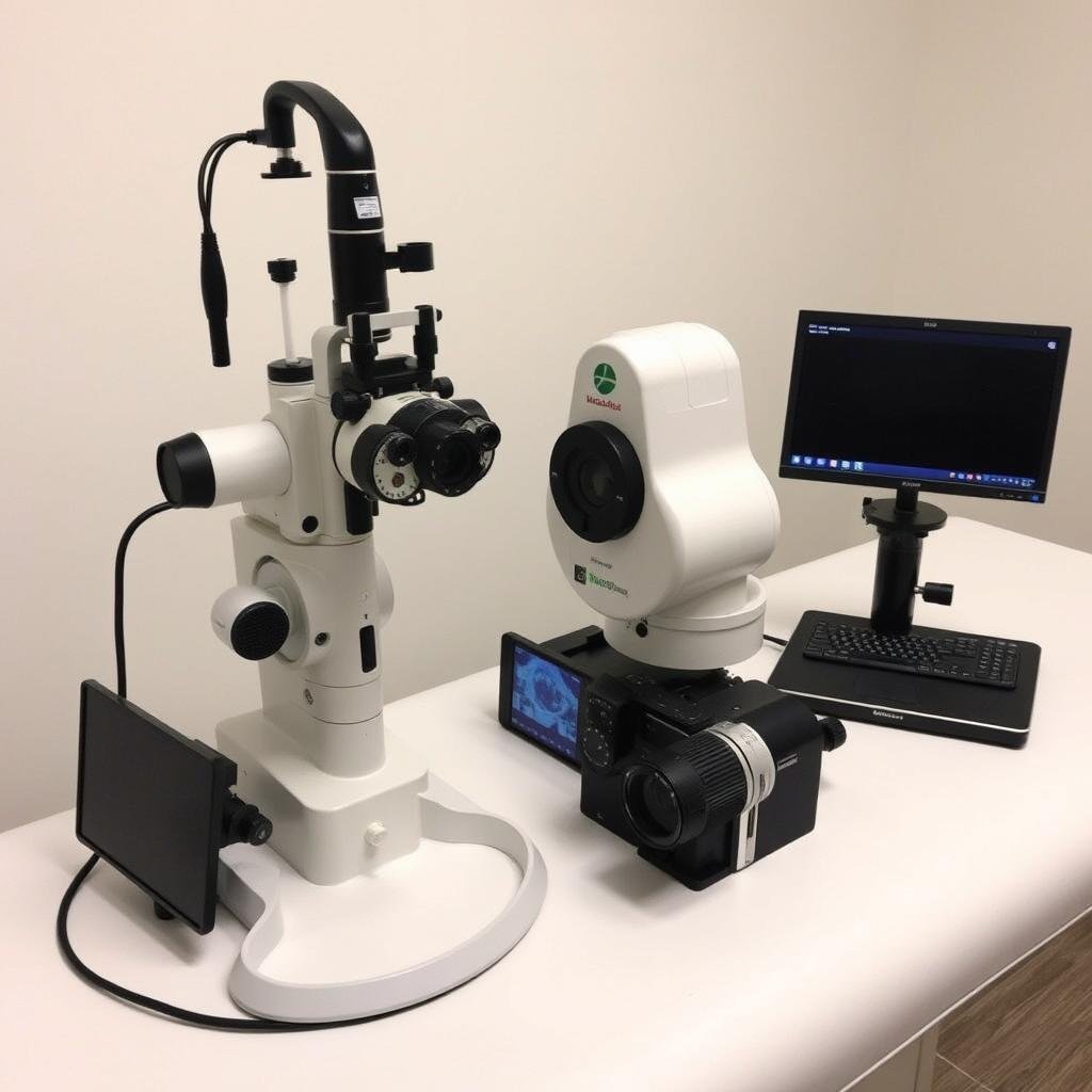 Equipo profesional para iridología: iriscopio y cámara especializada