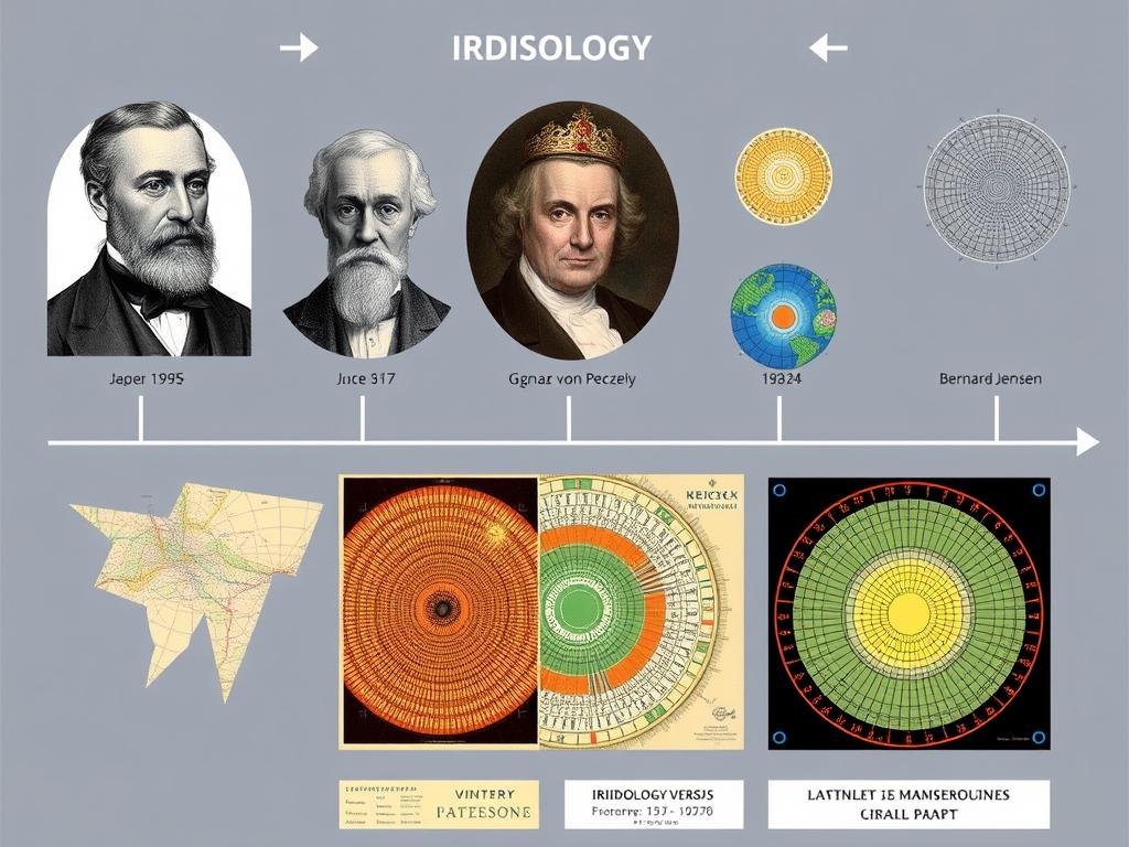 Evolución histórica de los mapas de iridología desde el siglo XIX hasta la actualidad