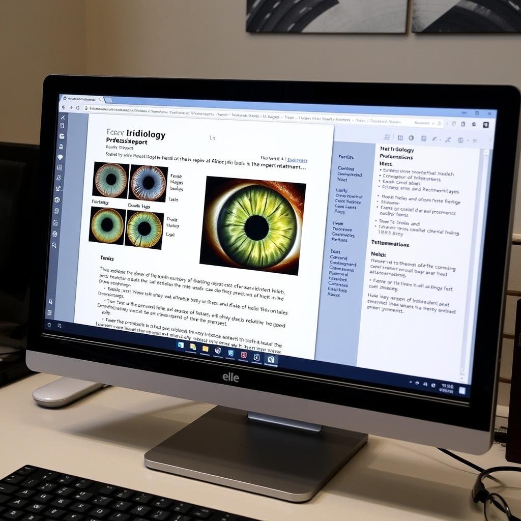 Generación de informes personalizados con software de iridología
