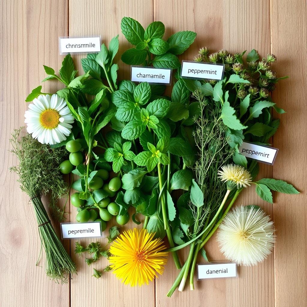 Hierbas medicinales utilizadas en tratamientos naturopáticos para el sistema digestivo