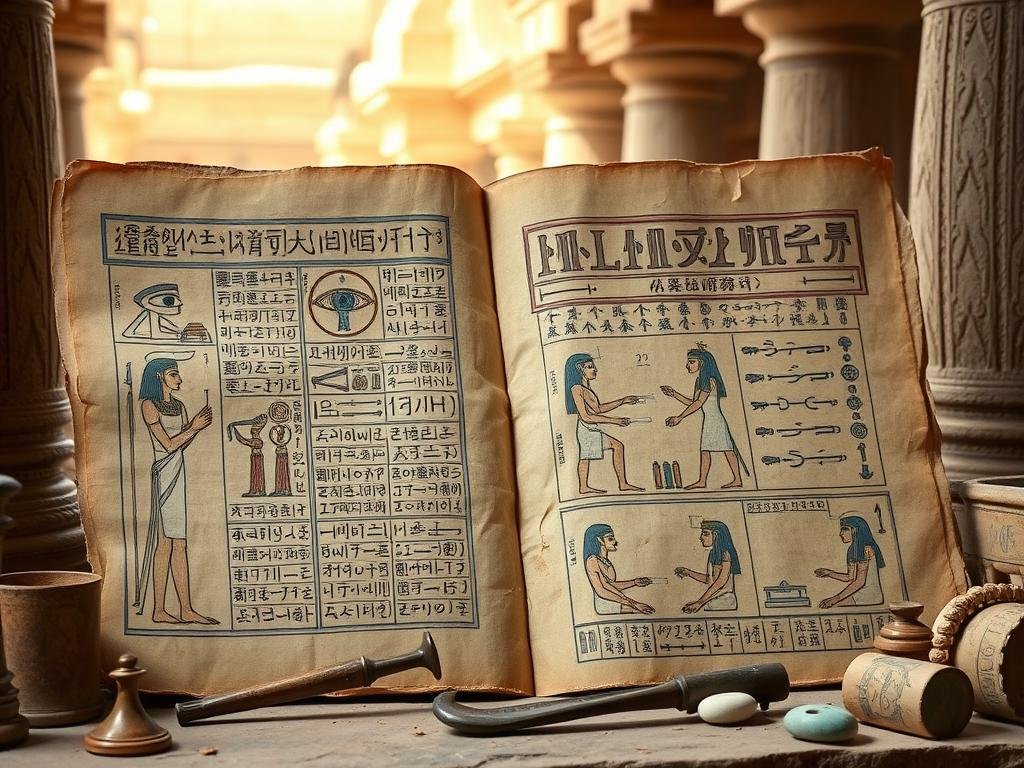 Historia de la iridología: papiros egipcios con representaciones de diagnóstico ocular