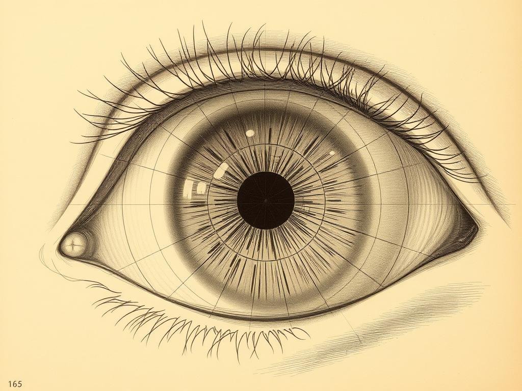 Ilustración histórica de patrones del iris por Ignatz von Peczely Ilustración histórica de patrones del iris por Ignatz von Peczely