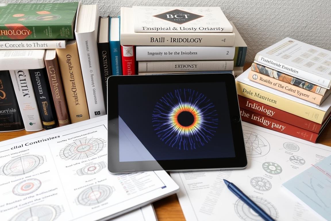 Libros y recursos educativos sobre iridología y optometría