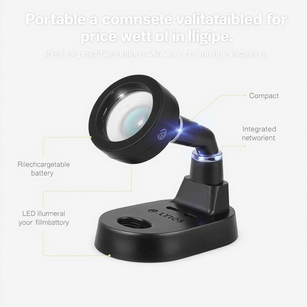 Lupa para iridologia portátil con batería recargable