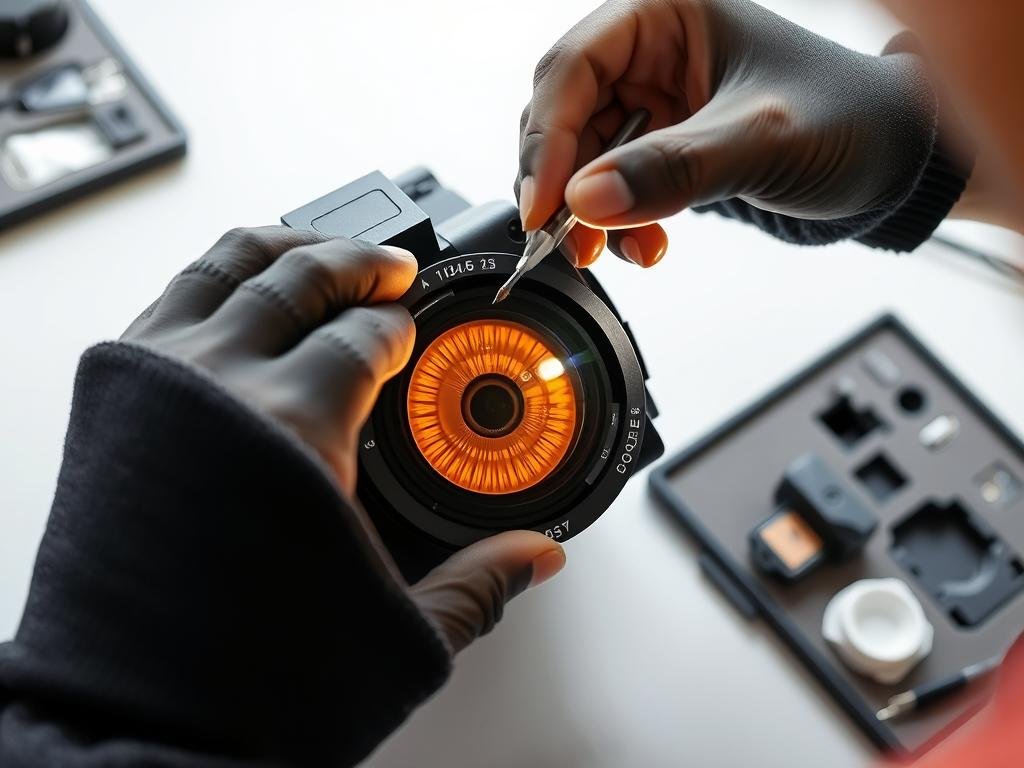 Mantenimiento de una Cámara de Iridología con kit de limpieza especializado Mantenimiento de una Cámara de Iridología con kit de limpieza especializado