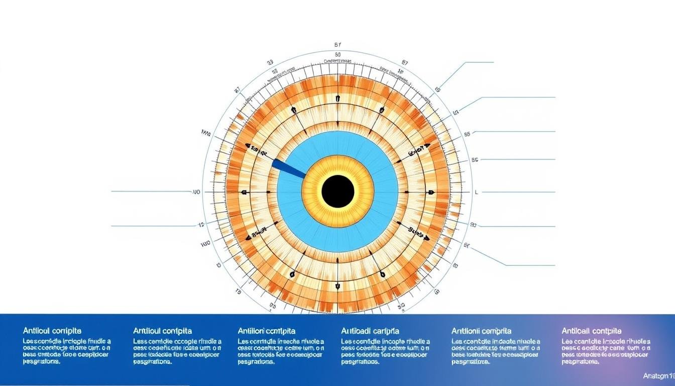 Mapa completo de iridología mapa mostrando zonas del sistema respiratorio