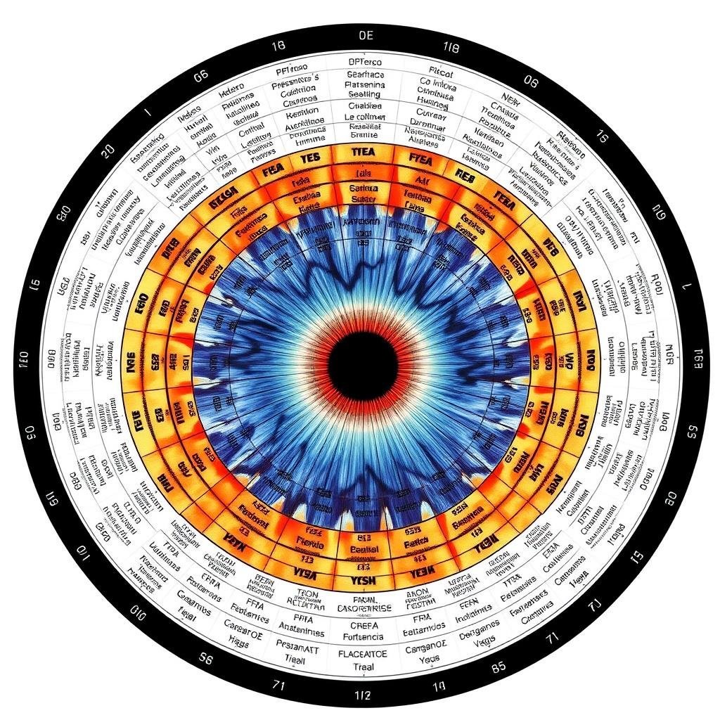 Mapa de iridología según Dr. Bernard Jensen Mapa de iridología según Dr. Bernard Jensen