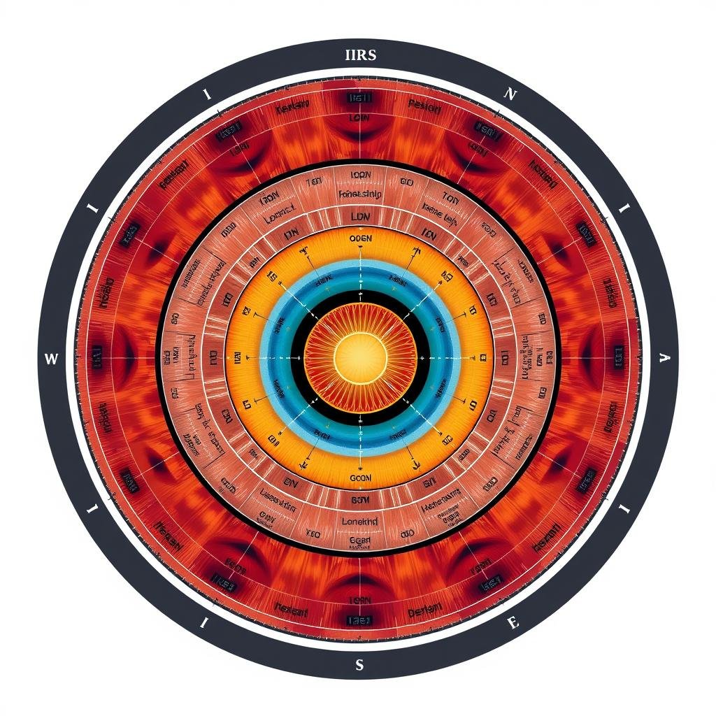Mapa iridológico moderno mostrando la correspondencia entre zonas del iris y órganos del cuerpo