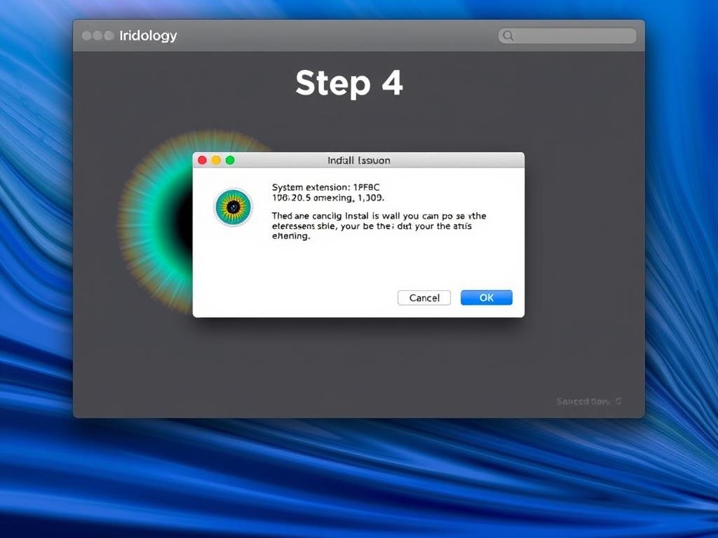 Paso 4 de instalación de iridologia software en Mac