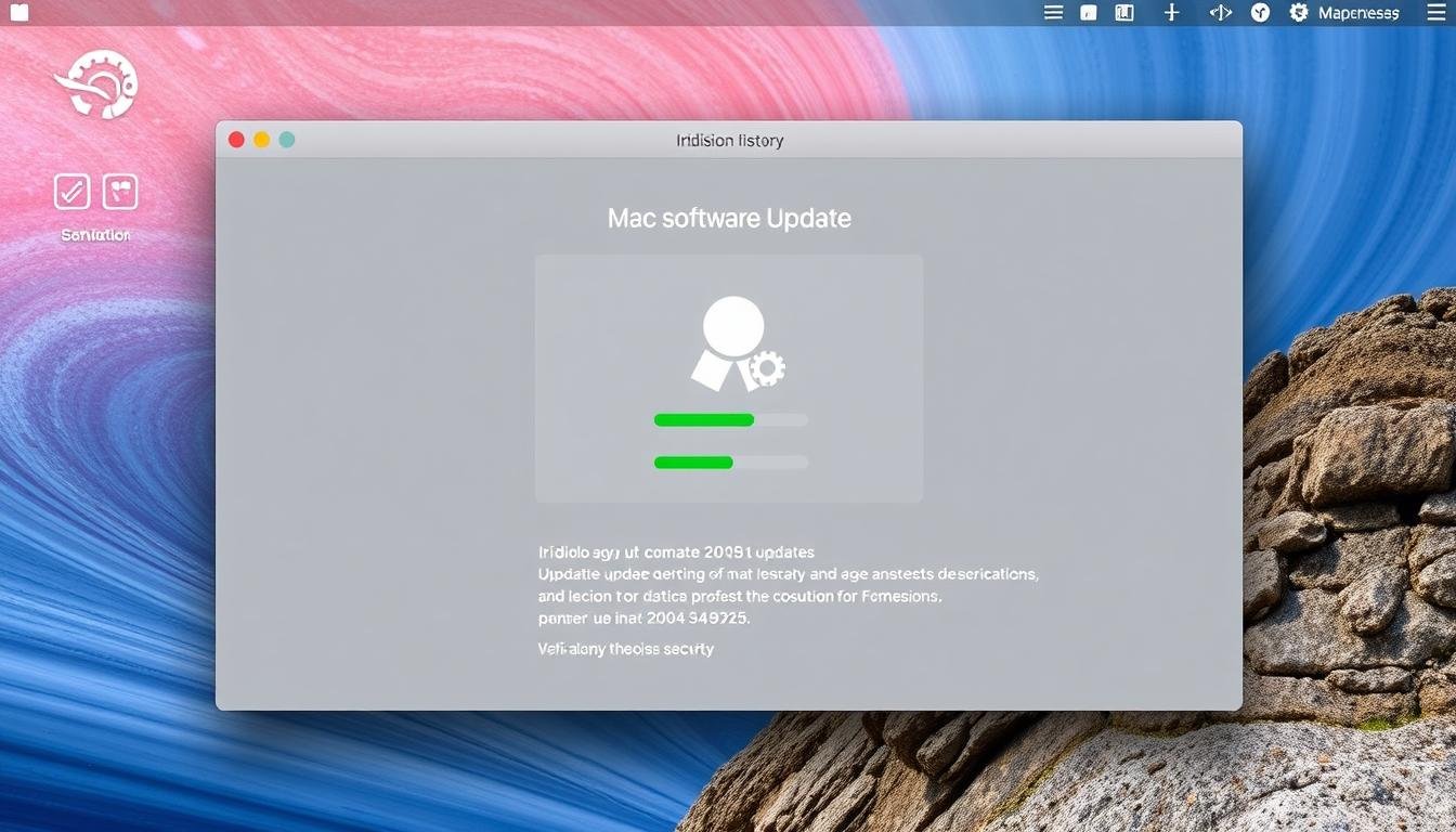 Proceso de actualización de iridologia software en Mac