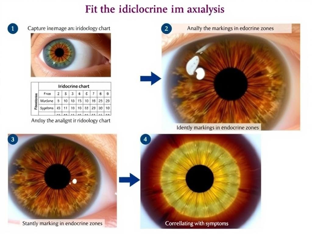Proceso de análisis iridológico del sistema endocrino Proceso de análisis iridológico del sistema endocrino