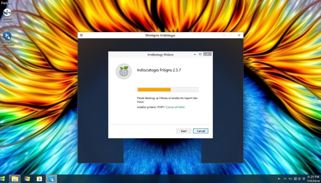 Proceso de instalación de software de iridología en Windows