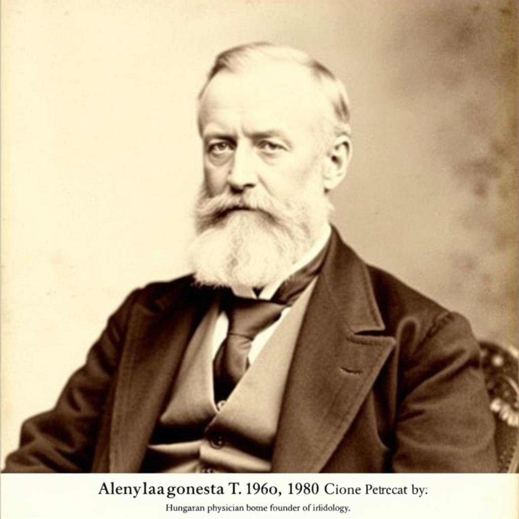 Retrato de Ignaz von Peczely, fundador de la iridología Retrato de Ignaz von Peczely, fundador de la iridología