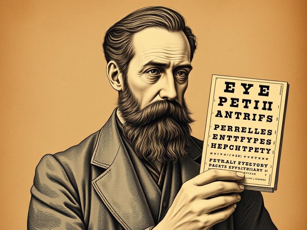 Retrato histórico de Ignatz von Peczely, fundador de la iridología moderna