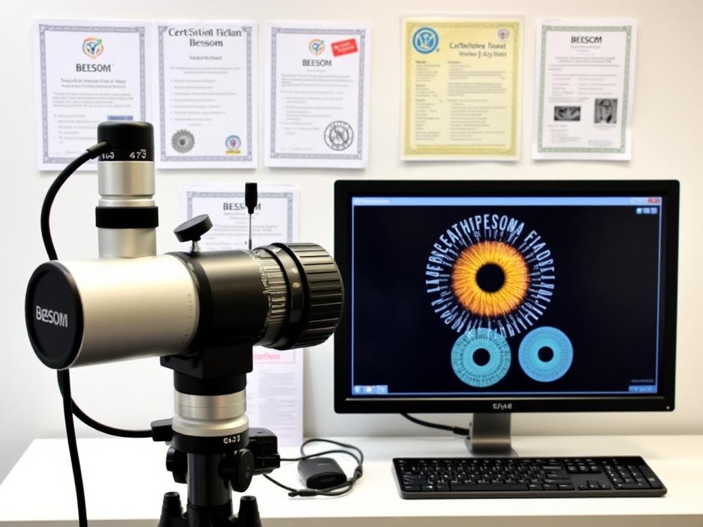 Sistema de Iridología BEESOM con certificaciones completas