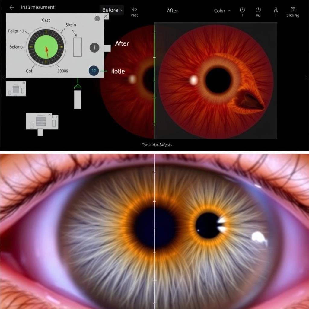 Software de análisis de iris con herramientas de medición avanzadas