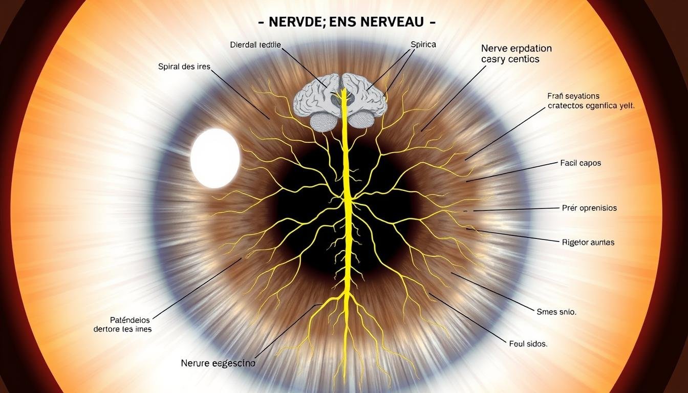 Zonas del sistema nervioso en el mapa de iridología