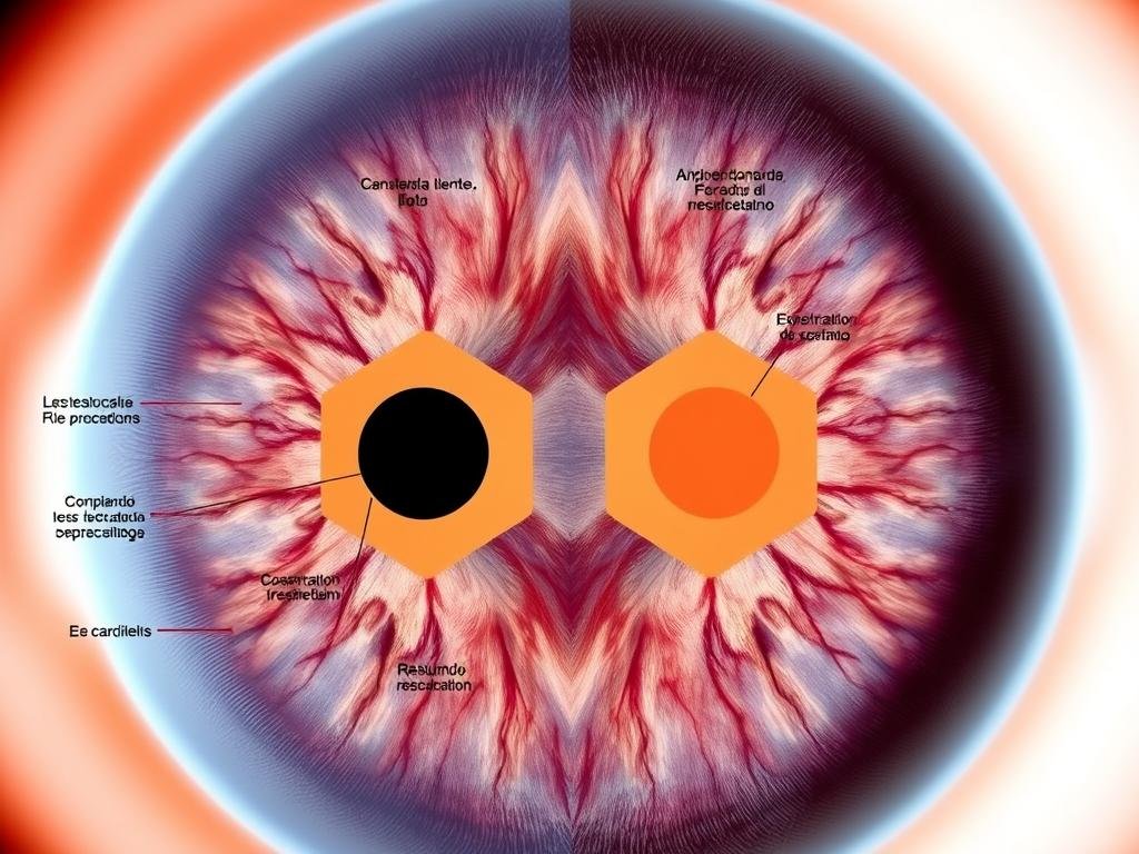 Zonas pulmonares en el mapa de iridología