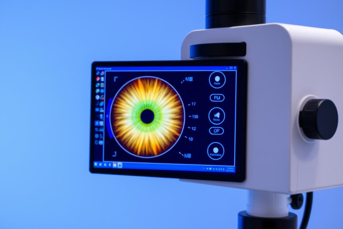 Cámara de iridología profesional MAIKONG 5MP con software de análisis en pantalla
