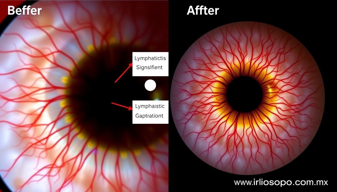 Caso de estudio de sistema linfático en iridología