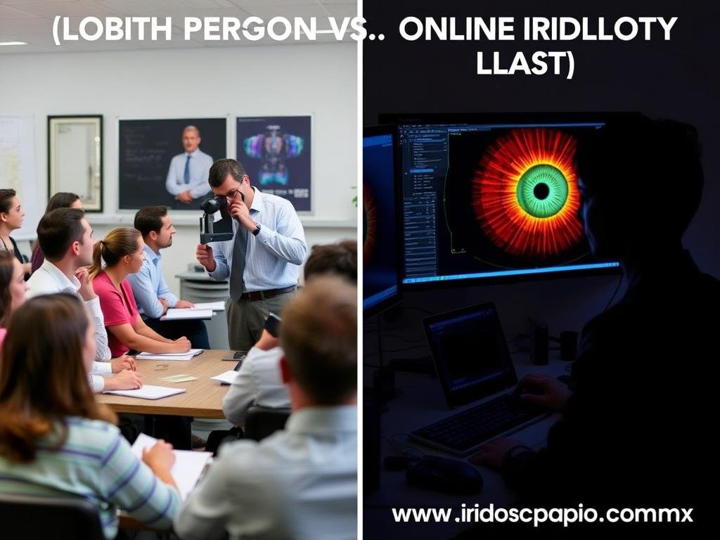 Comparación entre modalidad presencial y online para estudiar iridología