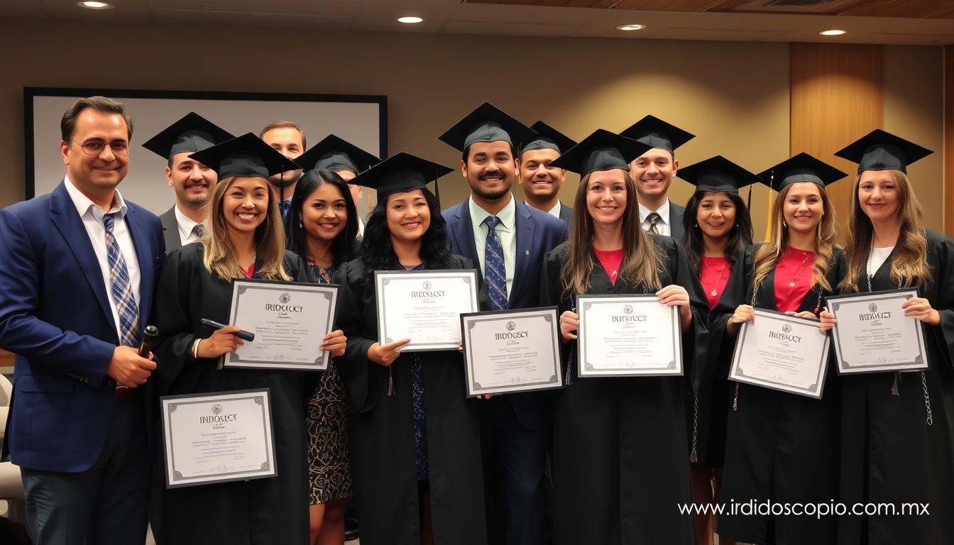 Graduados de un programa profesional de iridología en México