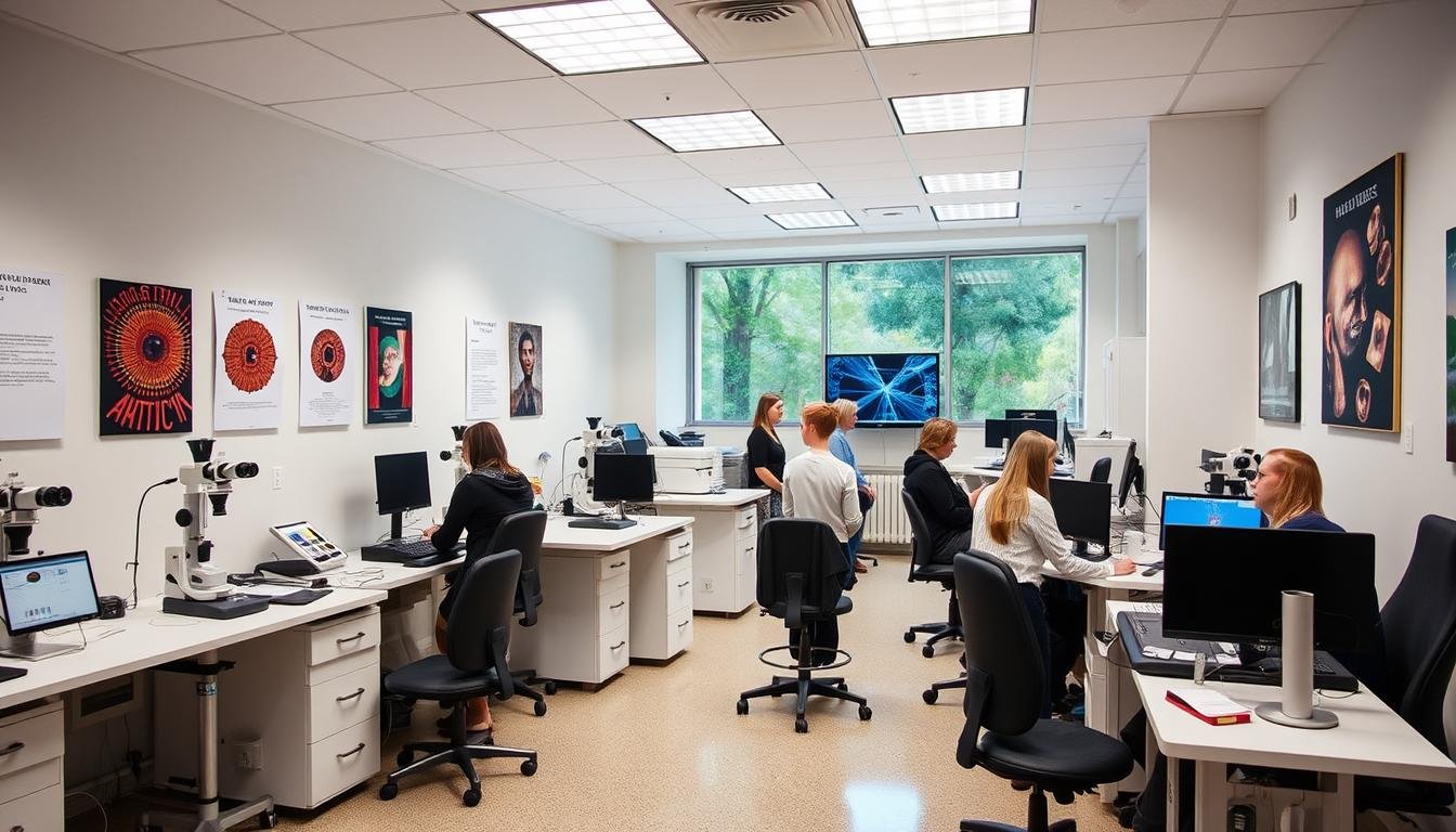 Instalaciones modernas de una escuela de iridología certificada