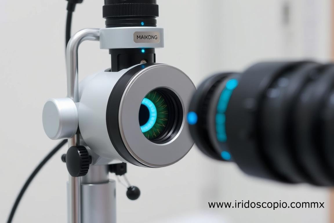 Iridoscopio profesional MAIKONG utilizado para análisis de iridología durante el embarazo Iridoscopio profesional MAIKONG utilizado para análisis de iridología durante el embarazo