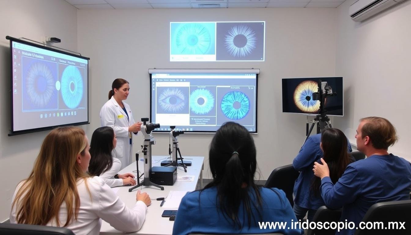 Sesión de formación en iridología con equipos MAIKONG Sesión de formación en iridología con equipos MAIKONG