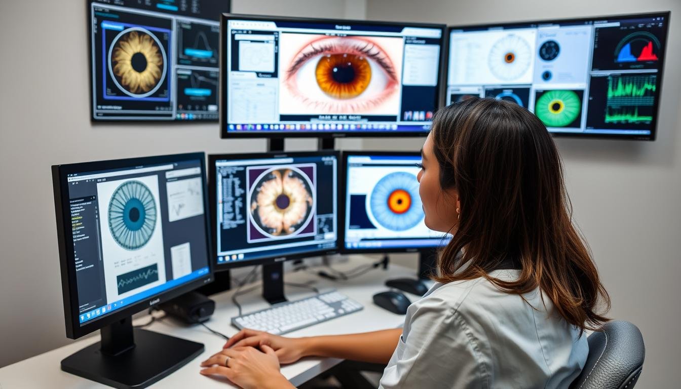 Sistema integrado de análisis de salud utilizado por iriólogos profesionales