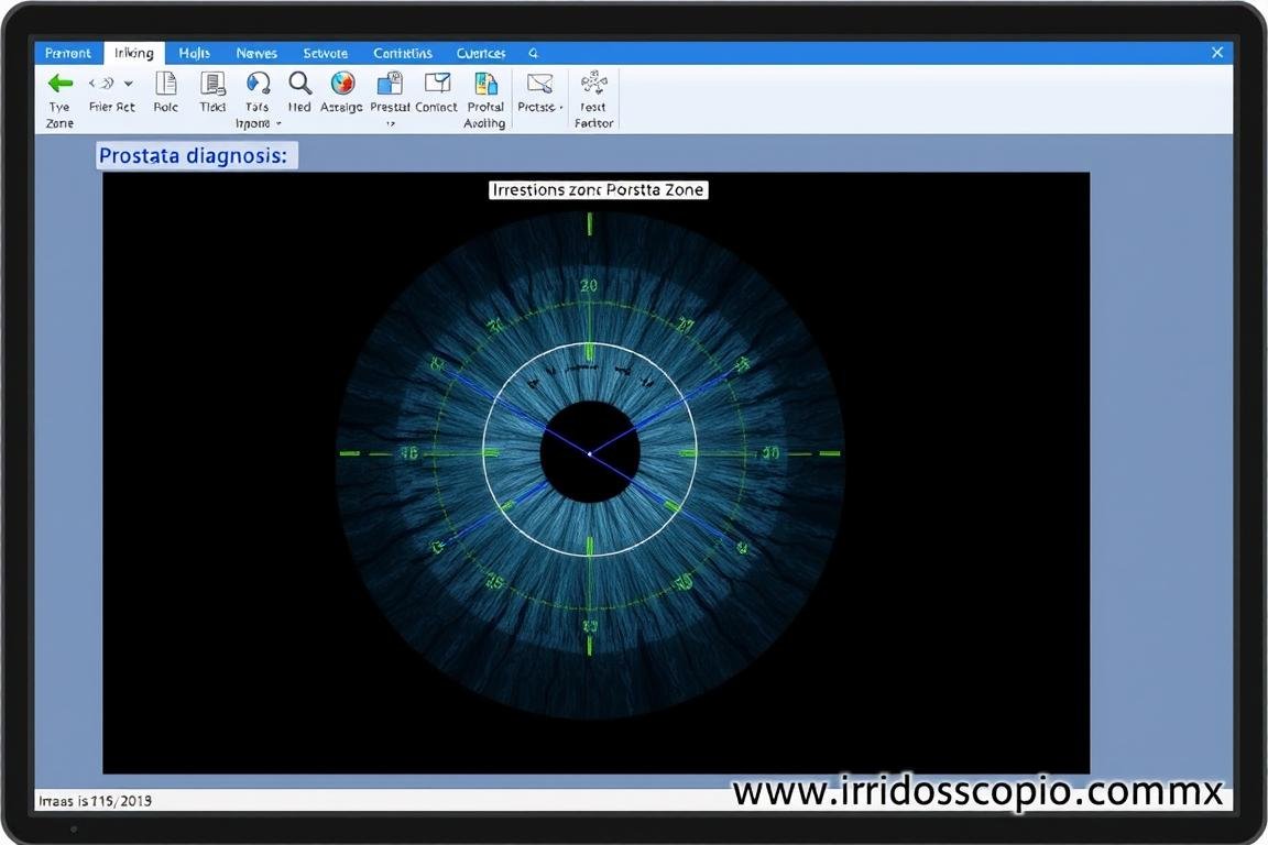 Software de análisis iridológico MAIKONG para diagnóstico prostático