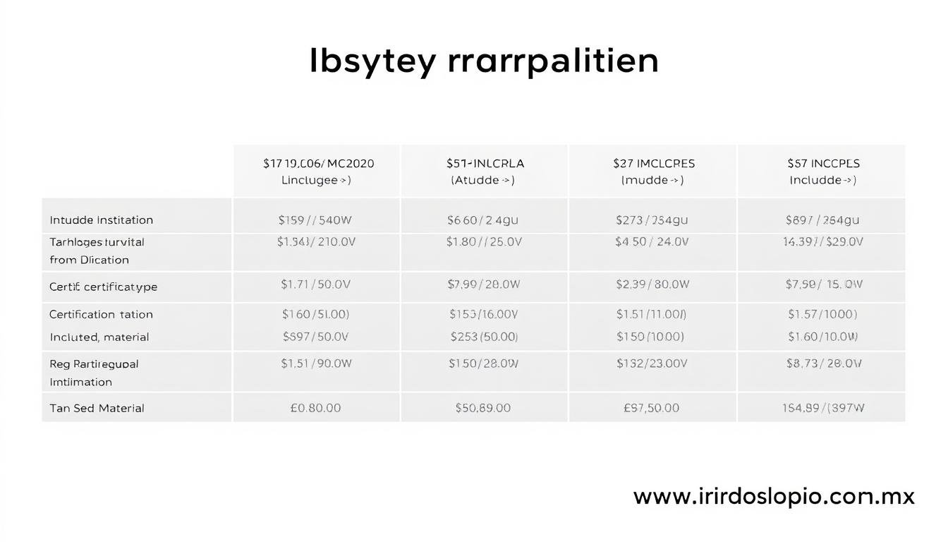 Tabla comparativa de costos de estudiar iridología en diferentes instituciones mexicanas Tabla comparativa de costos de estudiar iridología en diferentes instituciones mexicanas