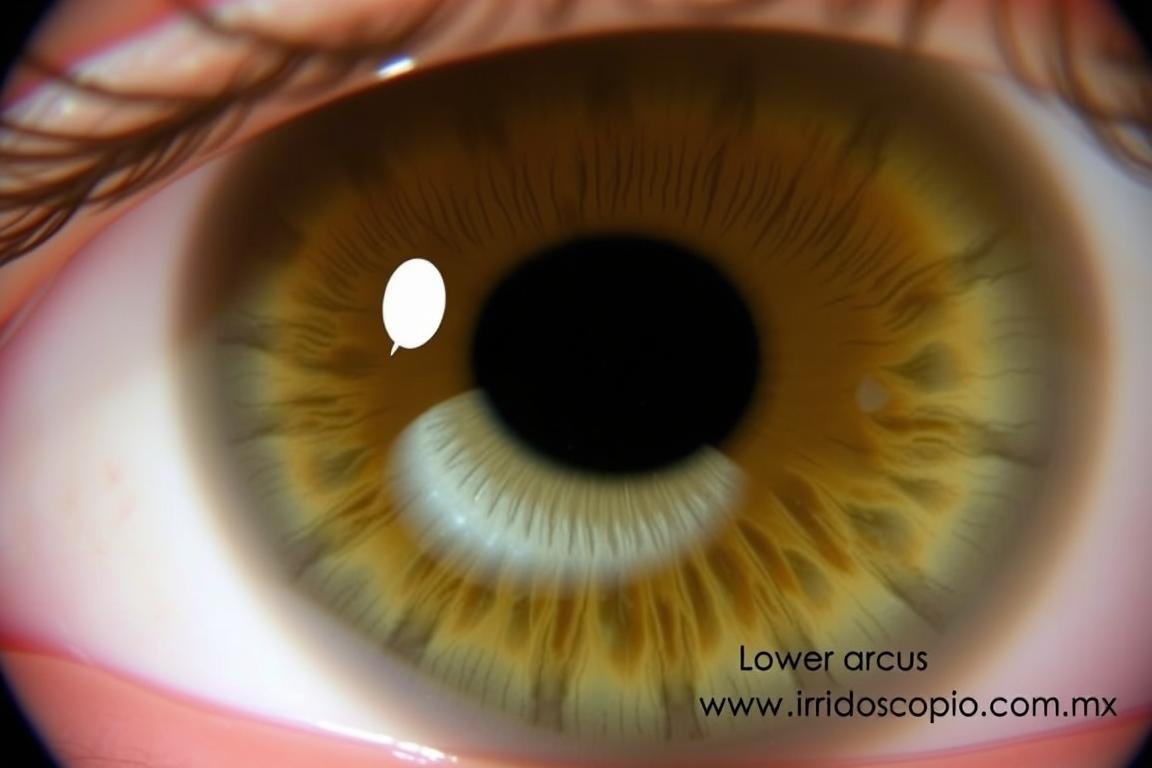 Arco Senil Iridológico en la zona inferior del iris Arco Senil Iridológico en la zona inferior del iris