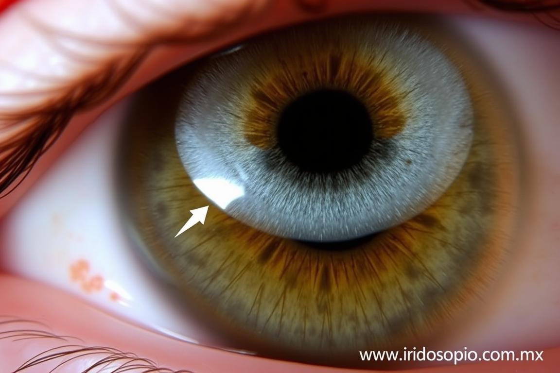 Arco Senil Iridológico en la zona superior del iris Arco Senil Iridológico en la zona superior del iris