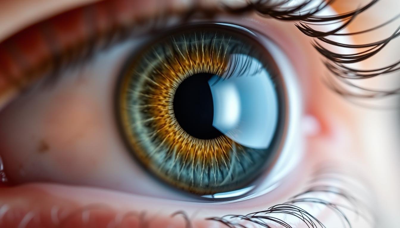 Arco Senil visible en el iris humano mostrando el anillo característico