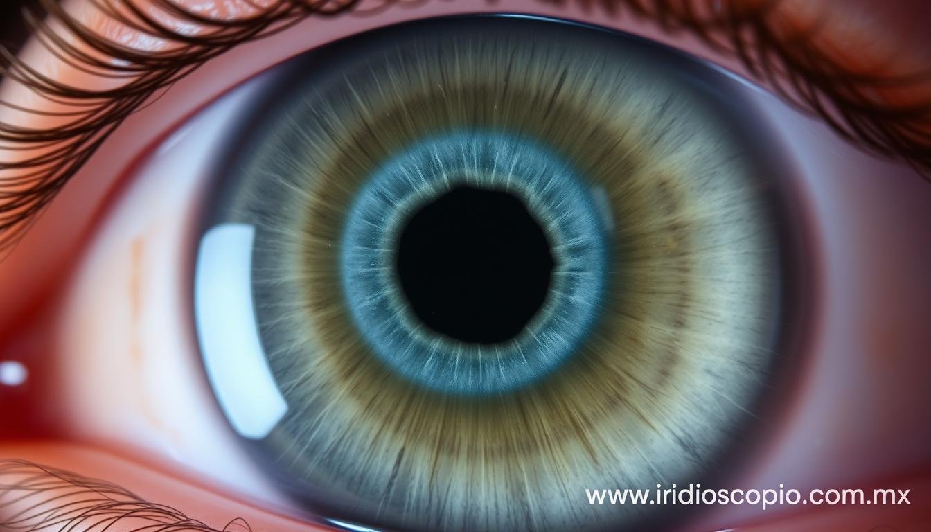 Arco Senil visto a través de un iridoscopio profesional